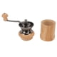 thumbnail image 5 of Molinillo de café manual de acero inoxidable de roble, manivela ergonómica retro, núcleo de molienda cónico, molinillo de café portátil, color claro, 5 of 8