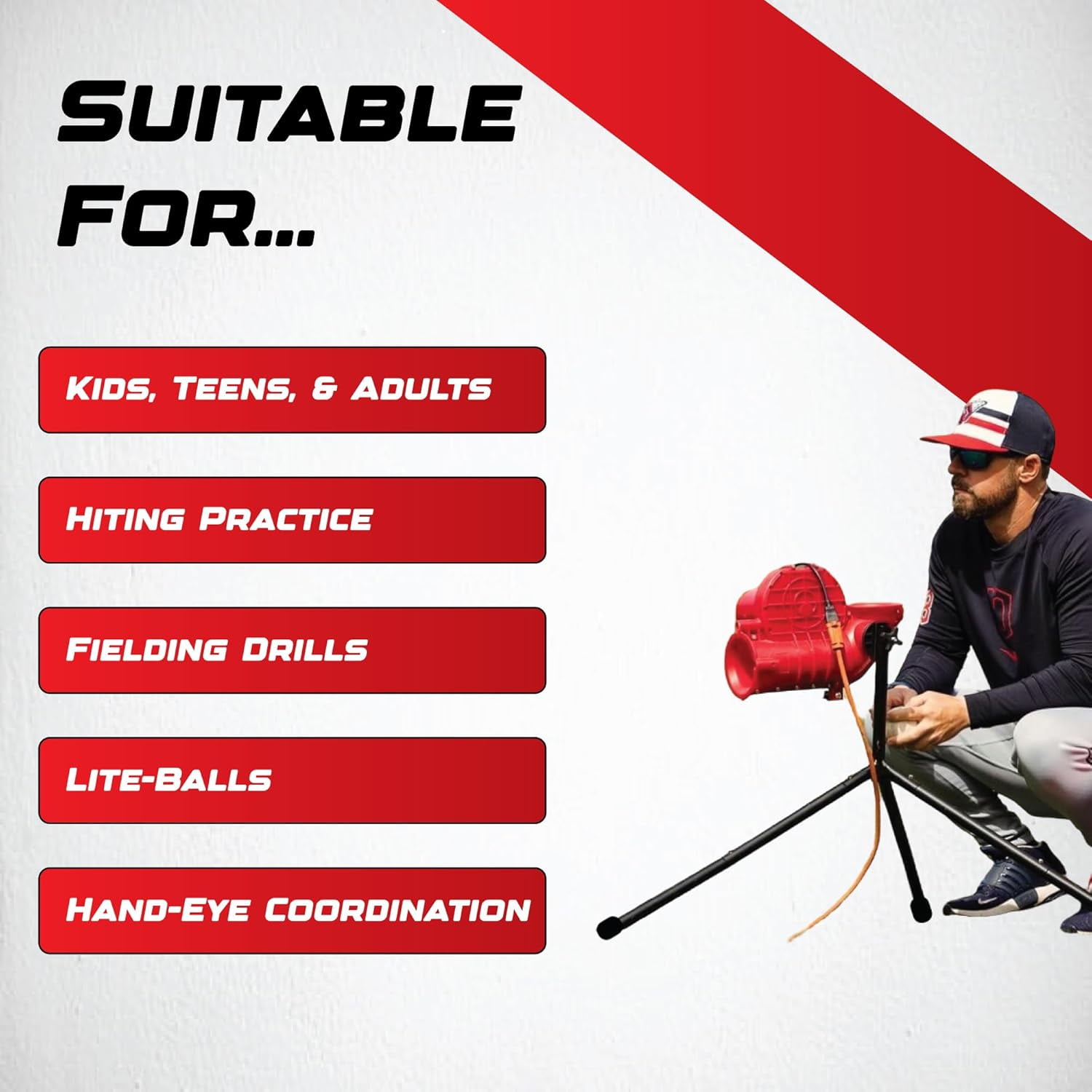 Heater Sports Power Alley Lite 360 Baseball Pitching Machine