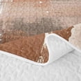 thumbnail image 5 of Homewish Aesthetic Brown Geometric Twin Quilt Set,Retro Abstract Art Twin Coverlet Set,2pcs, 5 of 7