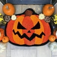 thumbnail image 2 of Halloween Bath Mat, Non-Slip Washable Faux Wool Rug for Bathroom, Tub & Shower, Multicolor Holiday Carpet for Entryway or Indoor Décor, 2 Sizes, 2 of 5