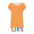 thumbnail image 5 of gbyLJF Shorts Set for Women Summer Two Piece Short Sleeve Sweatsuit Crewneck Tops Matching Drawstring Shorts Sets, 5 of 6
