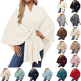 thumbnail image 6 of Women's Elegant Shawl Wraps Soft Open Front Poncho Sweater for Spring Fall Winter, 6 of 6