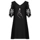 thumbnail image 4 of Moda mujer Casual Sexy cuello en V estampado verano encaje manga corta Mini vestido Pompotops ghjkhdj9538, 4 of 8