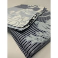 thumbnail image 4 of DaDa Bedding Navy Blue Floral Striped Jacquard Fitted Flat Sheets & Pillow Cases Set - Full - 4-Pieces, 4 of 4