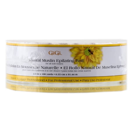 Gigi Natural Muslin Epilating Roll Size : 2.5  X 100 Yards 2 packs
