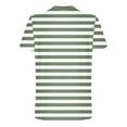 thumbnail image 4 of ZCFZJW Mens Casual Striped T-Shirts Loose Regular Fit Summer Short Sleeve Crew Neck Basic Workout Tee Shirt Tops Trendy Oversized Comfy Pullovers Green M, 4 of 5