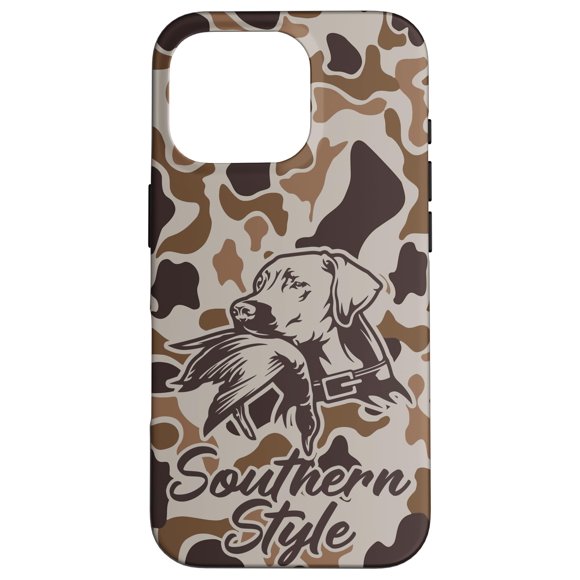 Funda de teléfono Duck Hunters With Dog Old School Camo para iPhone 16 Pro