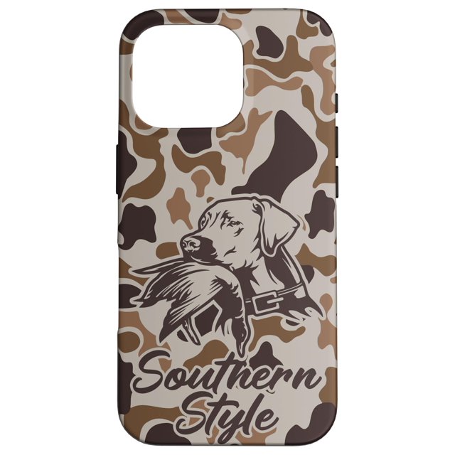 Funda de teléfono Duck Hunters With Dog Old School Camo para iPhone 16 Pro