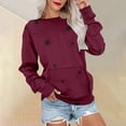 thumbnail image 2 of Bovemsi Womens Sweatshirts Long Sleeved Shirt Casual Plus Size Round Neck Sweatshirt Pullover 2025 Outfit Winter Fashion Clothes, 2 of 5