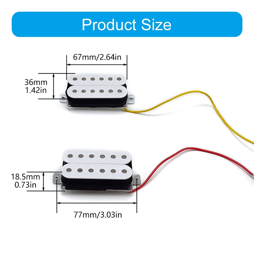CIYISON Electric Guitar Pickup Kits HH Style Guitar Pickups Set with Prewired Harness