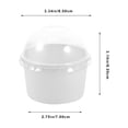 thumbnail image 4 of Dessert Box Oatmeal Containers Breakfast Cups Yogurt Paper Bowls Plastic Mugs with Lid Parfait Taro Paste White, 4 of 6