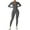 Grey, variant on KANG Women Long Sleeve Workout Jumpsuit Zip Up Romper Bottom Pants Bodysuit Bodycon Sexy One Piece S