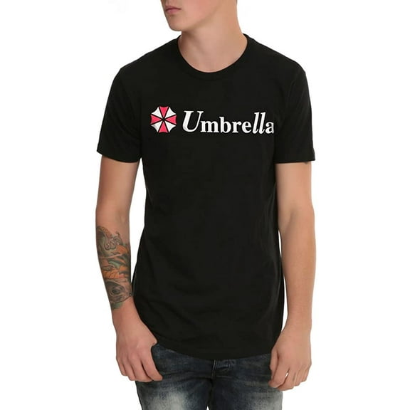 Resident Evil Umbrella Corporation Classic Logo Black Adult T-Shirt
