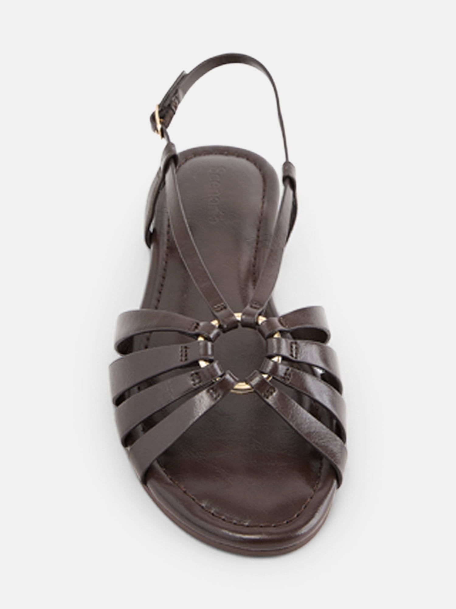 Scenario Women's Strappy Circle Flat Sandals