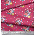 thumbnail image 3 of Soimoi Pink Viscose Chiffon Fabric Artistic Floral Printed Craft Fabric by the Yard 42 Inch Wide, 3 of 3