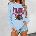 thumbnail image 3 of Football Team City Sweatshirts for Women Fall Winter Long Sleeve Crewneck Football Graphic Sweatshirt Pullover Tops, 3 of 4