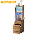 thumbnail image 2 of LVSOMT 70" Makeup Vanity Table Set with Adjustable Lighted Mirror, Vanity Desk with Power Outlet, Dressing Table with Cushioned Stool for Flats, Dormitories, 2 of 9