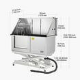 thumbnail image 2 of VEVOR Electric Lift Dog Washing Station, 50 inch Stainless Steel Pet Grooming Tub w/ PE Water Filter Board, Faucet & Showerhead (Left Door), 2 of 9