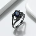 thumbnail image 4 of Dragon Ring for Women Solitaire Cz Black Gothic Engagement Ring Ginger Lyne Collection, 4 of 7