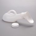 thumbnail image 3 of Urinarios portátiles para hombres y mujeres: - Urinarios de plástico portátiles con tapa y embudo para niños, adultos y ancianos (paquete de 2 blanco más gris), 3 of 5