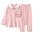 thumbnail image 5 of Pijamas para niños Mujer Manga Larga Algodón Puro Niñas Primavera y Otoño Princesa Madre e Hija Conjunto de Ropa para el hogar para bebés Otoño y Verano Niños medianos y Mayores, 5 of 5