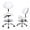 White, variant on Saddle Stool Chair with Backrest and Footrest, Ergonomic Rolling Saddle Stools Hydraulic Swivel Adjustable Stool Esthetician Chair, for Home Office Salon Spa Massage Beauty, Black