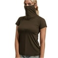 thumbnail image 3 of TaTaai Short Sleeve Sun Protective Top, Women's Built-in Face Mask UPF Shirt, Breathable Casual Wear for Hiking and Summer Activities Gift, 3 of 7