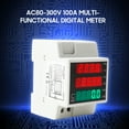 thumbnail image 4 of Abody AC80-300V 100A Digital Energy Meter DIN Rail Multimeter Electric Power Meter kWh Meter Multifunction AC Voltage Current Power Factor Tester Ammeter Voltmeter, 4 of 6