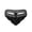 #0572-Black, variant on Scalloped Edge Bikini Panties for Women Hollow Back No Show Briefs Delicate Edge Sweet Intimates Gift