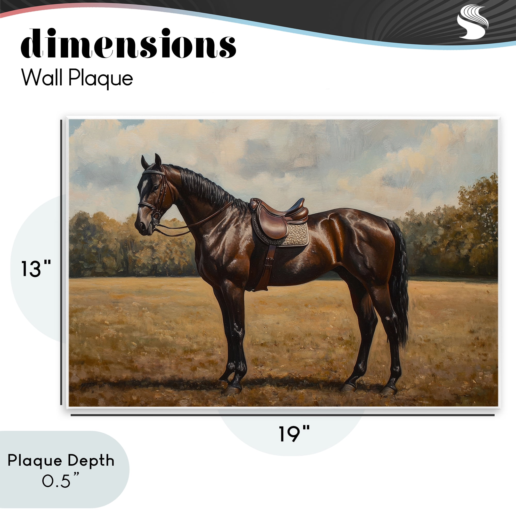 Stupell Industries Dark Brown Pony Portrait Wall Plaque Art, design by Petal Prints Design