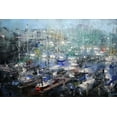 thumbnail image 2 of Lague, Mark 18x13 Black Ornate Wood Framed with Double Matting Museum Art Print Titled - Fisherman’s Wharf, 2 of 4