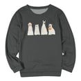 thumbnail image 3 of TINZ Chandail à Capuche Imprimé Chiot Animal Mode Décontractée Automne et Hiver Col Rond à Fermeture à Glissière pour Femmes, 3 of 3