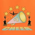 thumbnail image 5 of Wild Bobby All Star Cheerleading Megaphone Girl Sports Women Graphic Tee, Orange, Small, 5 of 5