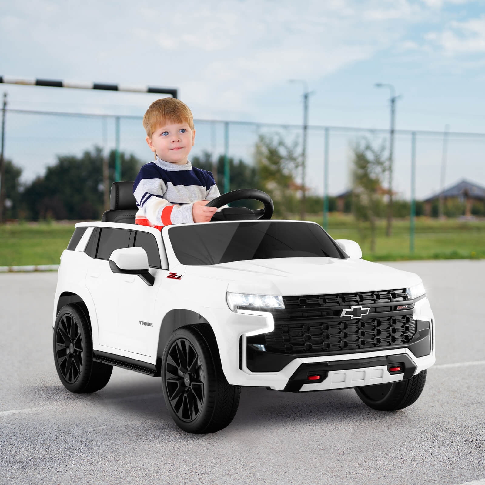 Infans 12V Kids Ride On Car Chevrolet Tahoe Electric Truck SUV Remote w/ Light & Music