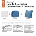 thumbnail image 3 of Classic Accessories Ravenna Water- Patio Lounge Chair/Loveseat Back Cushion, 21 x 20 x 4 Inch, Empire Blue, 3 of 16