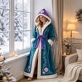 thumbnail image 4 of Soft Heated Robe, Princess Wearable Womens Robe, Blue Adjustable Temperature Cozy Robes for Women for Christmas Gift, Home Lounging, 4 of 7