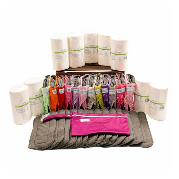 Paquete de Pañales de Tela BambúOrganik Completo para Niña