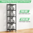 thumbnail image 3 of PXRACK 5-Tier Kitchen Storage Shelves, Adjustable Metal Shelves for Storage Pantry Shelves with Rolling Wheels, Storage Rack Shelving Unit Organizer for Bedroom Laundry Closet, 3 of 8