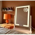 thumbnail image 1 of MKupView Makeup Mirror Hollywood Mirror Vanity Makeup Mirror with Lights Touch Control 3 Color Lighting Modes for Bedroom Detachable 10X Magnification Mirror 360°Rotation (14 in White), 1 of 6