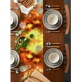 thumbnail image 2 of Fall Hedgehog Burlap-Cotton Table Runner 72 Inches Long,Orange Botanical Tree Thanksgiving Farmhouse Table Runners,Outdoor Dining Tablecloths Decor for Baby Shower Party Wedding 14x72, 2 of 9