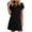 Black, variant on Women's Short Sleeve T-Shirt Dress Summer Round Neck Basic Mini Dress Casual Pleated Beach Dresses Spring Fashion Outfits