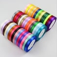 thumbnail image 3 of Cintas de satén de seda para manualidades, lazos hechos a mano para envolver regalos, decoraciones navideñas para fiestas, bodas, 0,6 cm, 1cm, 5cm, 22 metros por rollo, 3 of 4