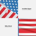 thumbnail image 5 of Pack of 2 Decorative Throw Pillow Covers America Flag Pattern Square Cushion Case Pillow Cases Set 20"x20", 5 of 7