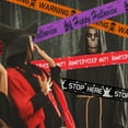 thumbnail image 3 of Halloween Warning Tape Plastic Skull Keep Out Danger Ribbon Warning Line Spooky Party Prop for Door Window Wall Tree Gate Yard Lawn, 3 of 8