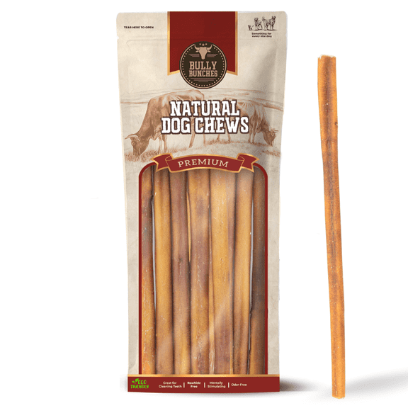Bully Bunches Premium 12 Inch Standard Bully Stick - 20 Pack