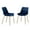Blue, variant on Roundhill Furniture Aufurr Modern Velvet Dining Chairs - Set of 2 - Blue