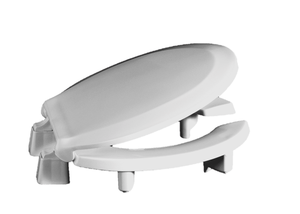 Centoco 3L460STS Round 3" Raised Plastic Toilet Seat, Open Front with
