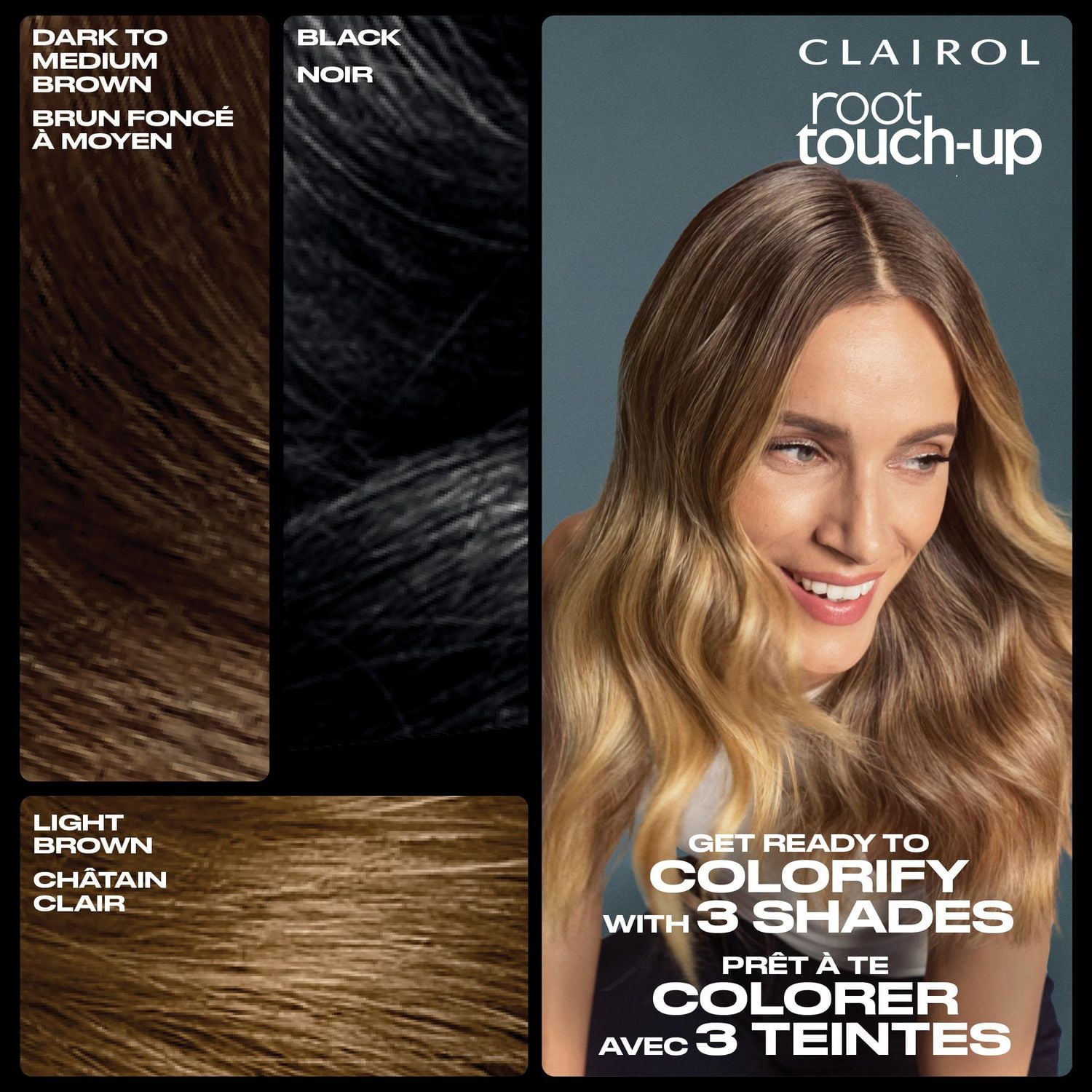 Clairol Root Touch-Up Vaporisateur Temporaire 2en1 couvre la repousse grise et ajoute un élan de volume Aucun dommage, Sans ammoniaque