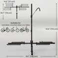 thumbnail image 2 of Black 2-Bike Hitch Bike Rack for Car - 200lb Capacity, Adjustable & Foldable - SUV, Truck, RV - Secure Transport for Road Trips & Travel, 2 of 7