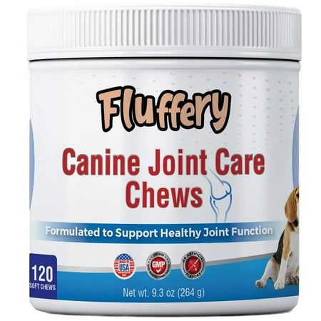 Fluffery Glucosamine Chondroitin Dog Joint Supplement  120 Soft Chews